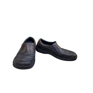 Merrell Mens Brown Leather Ortholite Cushioned Slip-On Loafers Size 9 SKU8140